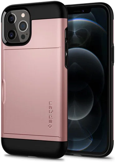 Spigen Slim Armor CS Apple iPhone 12 Pro Max Hoesje Rose Goud afbeelding 2