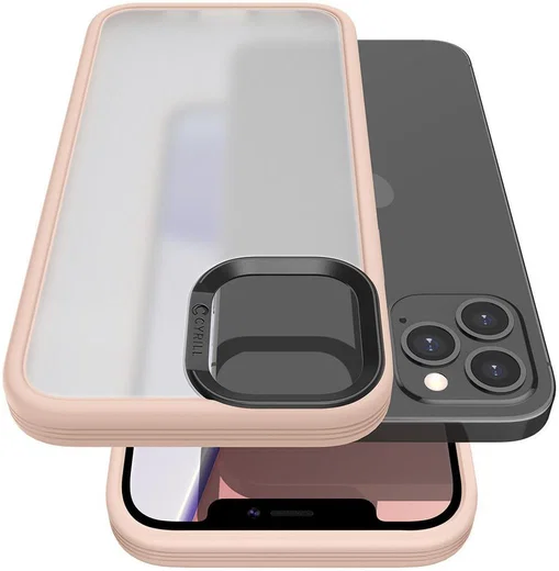 Spigen Cyrill Color Brick Apple iPhone 12 Pro Max Hoesje Roze afbeelding 2