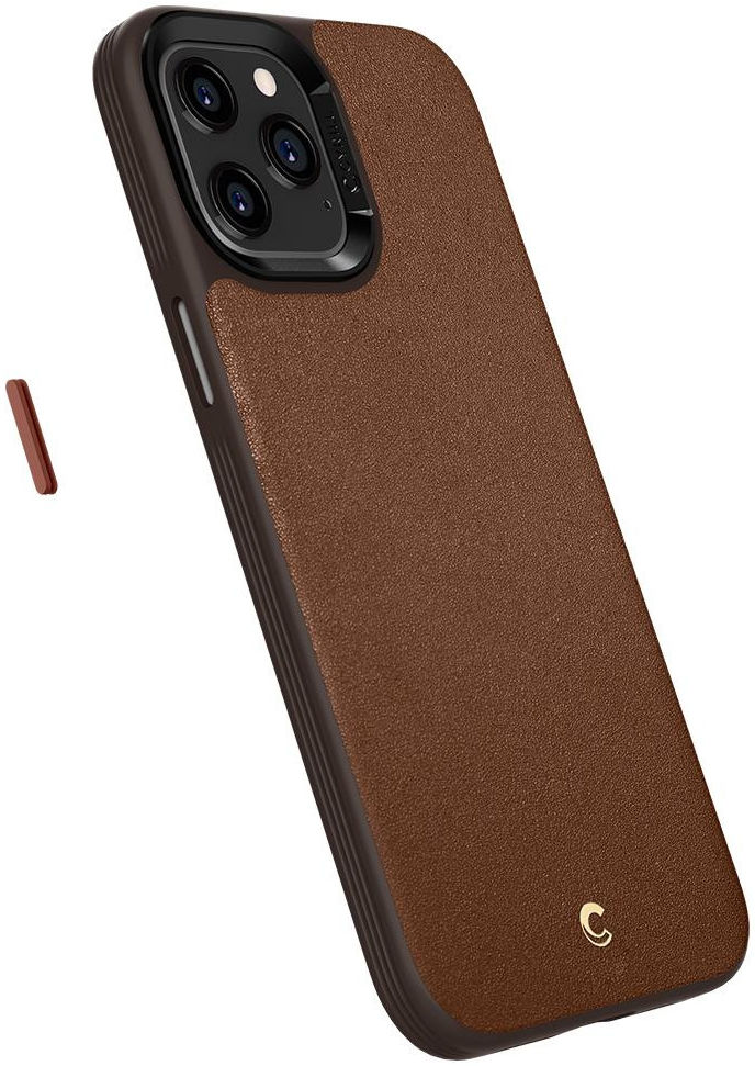 Spigen Cyrill Leather Brick Apple iPhone 12 Pro Max Hoesje Bruin afbeelding 4