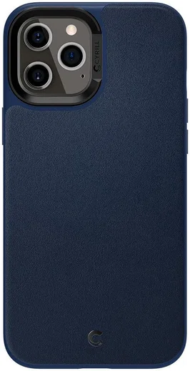 Spigen Cyrill Basic Apple iPhone 12 Pro Max Hoesje Leather Blauw afbeelding 2