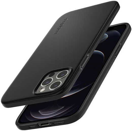 Spigen Thin Fit Apple iPhone 12 / 12 Pro Hoesje Zwart afbeelding 3