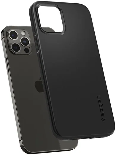 Spigen Thin Fit Apple iPhone 12 / 12 Pro Hoesje Zwart afbeelding 4