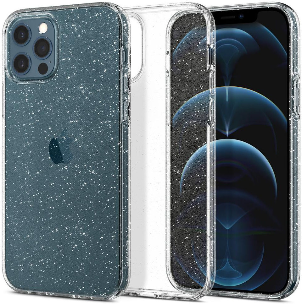 Spigen Liquid Crystal iPhone 12 / 12 Pro Hoesje Glitter Crystal Quartz afbeelding 9