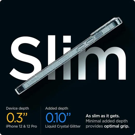 Spigen Liquid Crystal iPhone 12 / 12 Pro Hoesje Glitter Crystal Quartz afbeelding 2