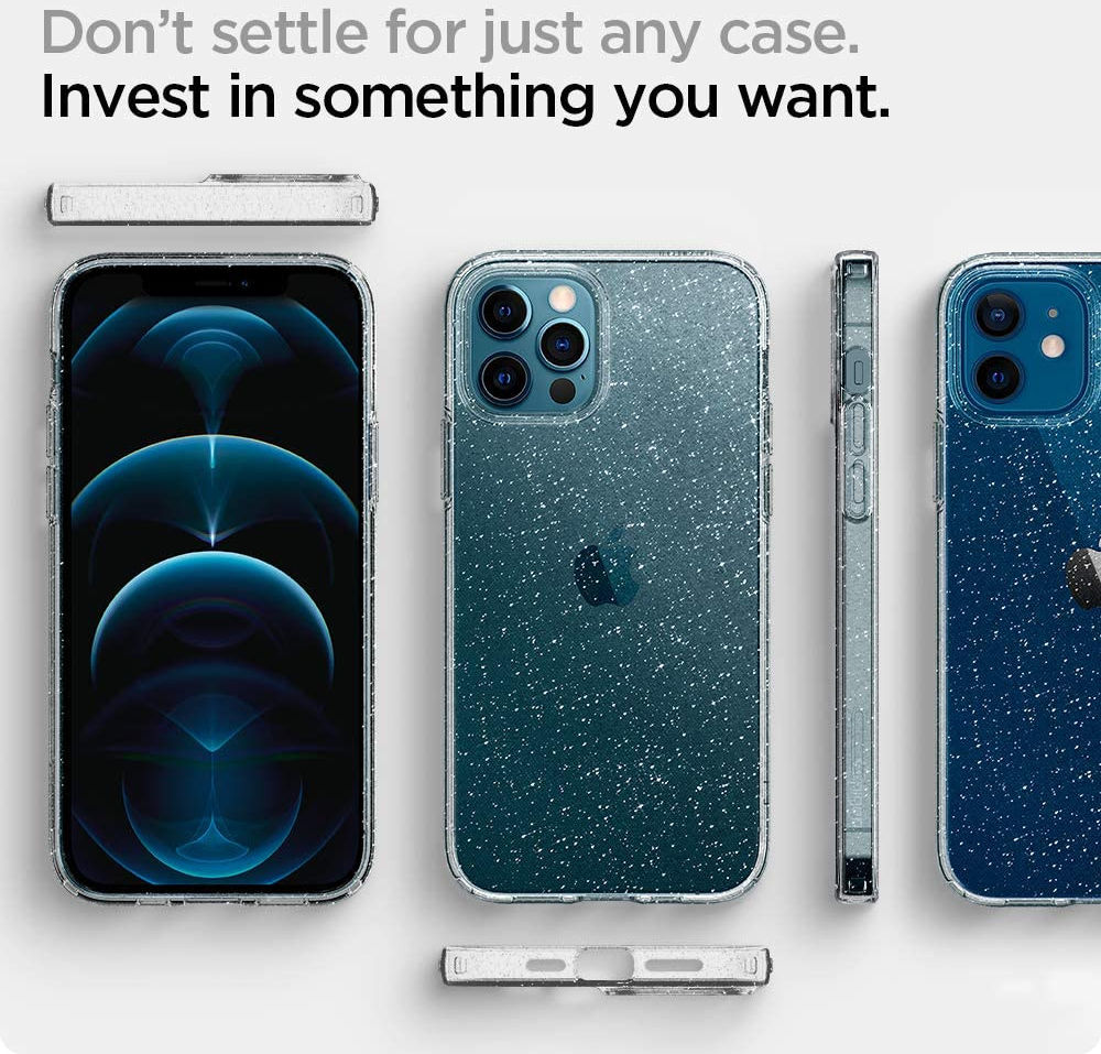 Spigen Liquid Crystal iPhone 12 / 12 Pro Hoesje Glitter Crystal Quartz afbeelding 6