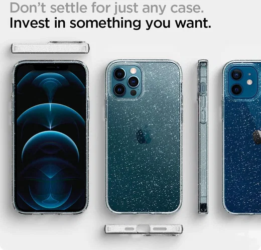 Spigen Liquid Crystal iPhone 12 / 12 Pro Hoesje Glitter Crystal Quartz afbeelding 6