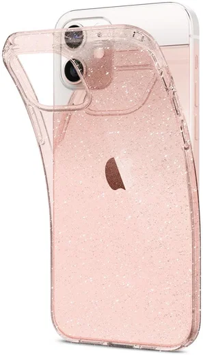 Spigen Liquid Crystal iPhone 12 / 12 Pro Hoesje Glitter Rose Quartz afbeelding 10
