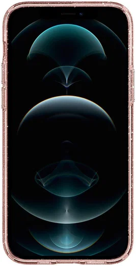 Spigen Liquid Crystal iPhone 12 / 12 Pro Hoesje Glitter Rose Quartz afbeelding 5
