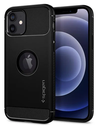 Spigen Rugged Armor Apple iPhone 12 / 12 Pro Hoesje Zwart afbeelding 13