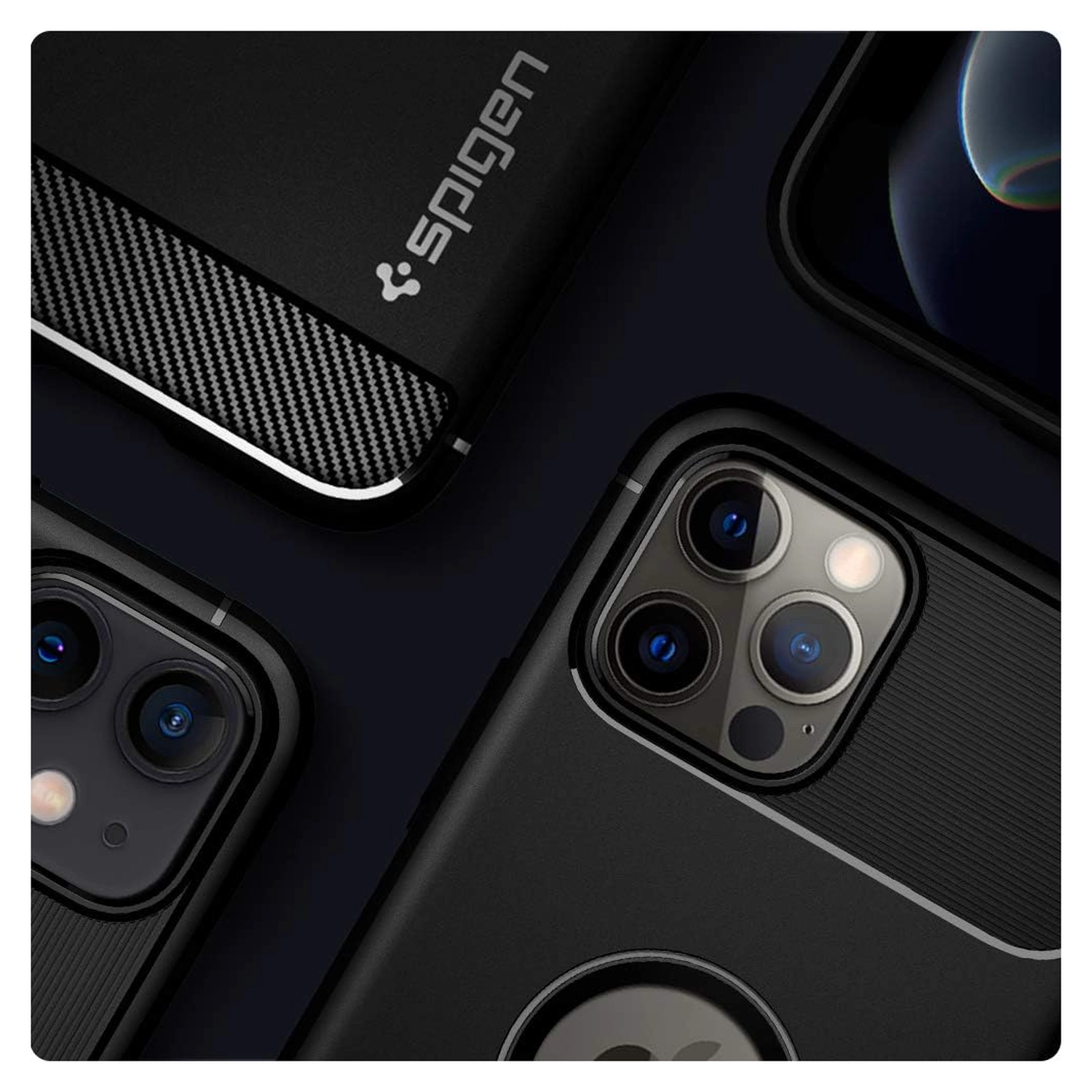 Spigen Rugged Armor Apple iPhone 12 / 12 Pro Hoesje Zwart afbeelding 9