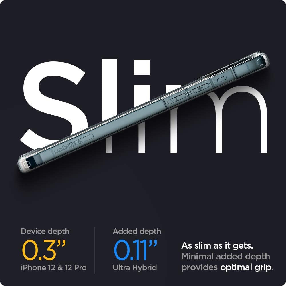 Spigen Ultra Hybrid Apple iPhone 12 / 12 Pro Hoesje Transparant afbeelding 3