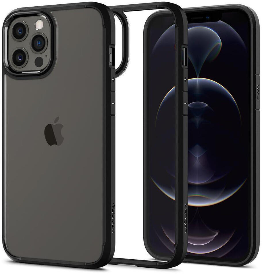 Spigen Ultra Hybrid Apple iPhone 12 / 12 Pro Hoesje Transparant/Zwart afbeelding 1