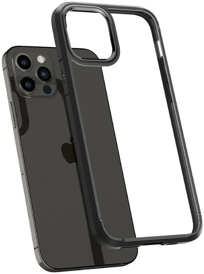 Spigen Ultra Hybrid Apple iPhone 12 / 12 Pro Hoesje Transparant/Zwart afbeelding 2