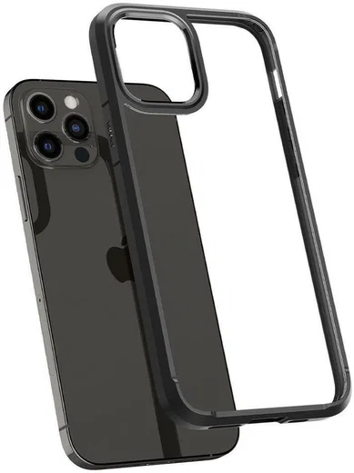 Spigen Ultra Hybrid Apple iPhone 12 / 12 Pro Hoesje Transparant/Zwart afbeelding 2