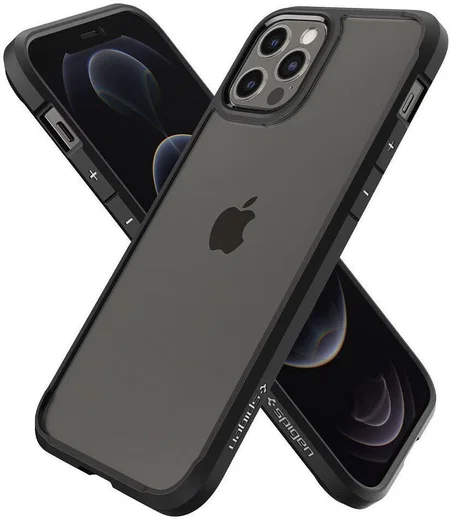 Spigen Ultra Hybrid Apple iPhone 12 / 12 Pro Hoesje Transparant/Zwart afbeelding 4