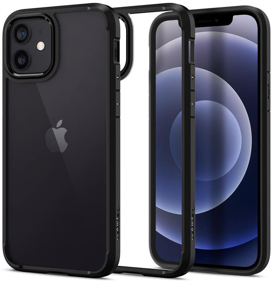 Spigen Ultra Hybrid Apple iPhone 12 / 12 Pro Hoesje Transparant/Zwart afbeelding 7