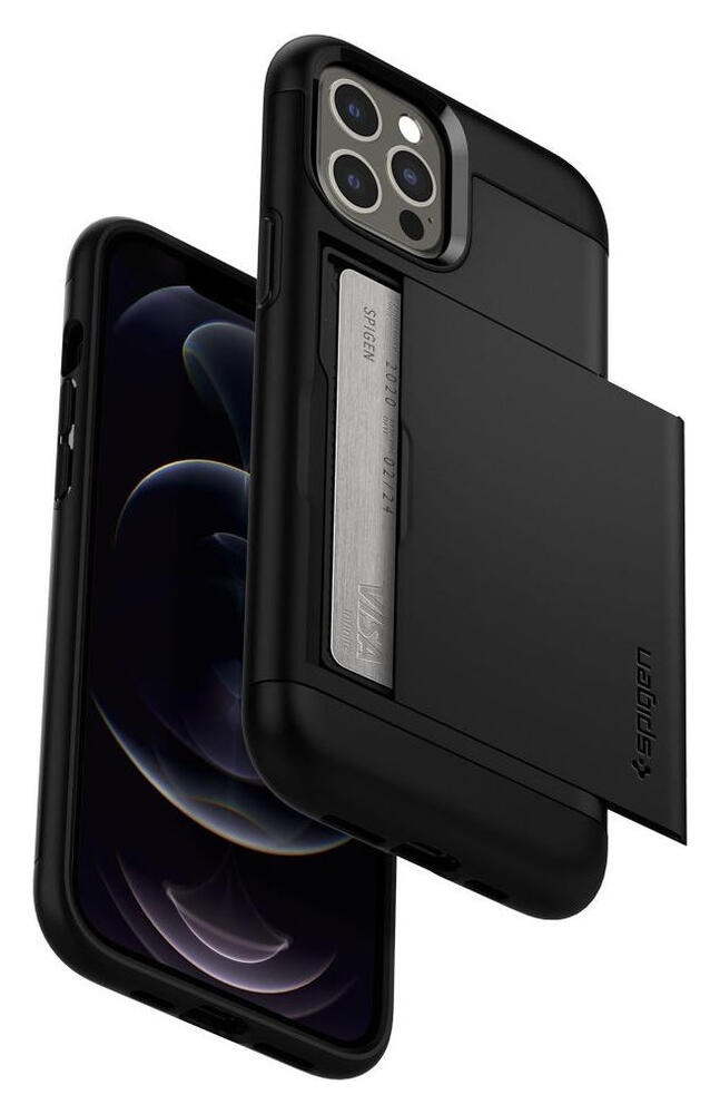Spigen Slim Armor CS Apple iPhone 12 / 12 Pro Hoesje Zwart afbeelding 8