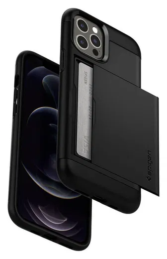 Spigen Slim Armor CS Apple iPhone 12 / 12 Pro Hoesje Zwart afbeelding 8