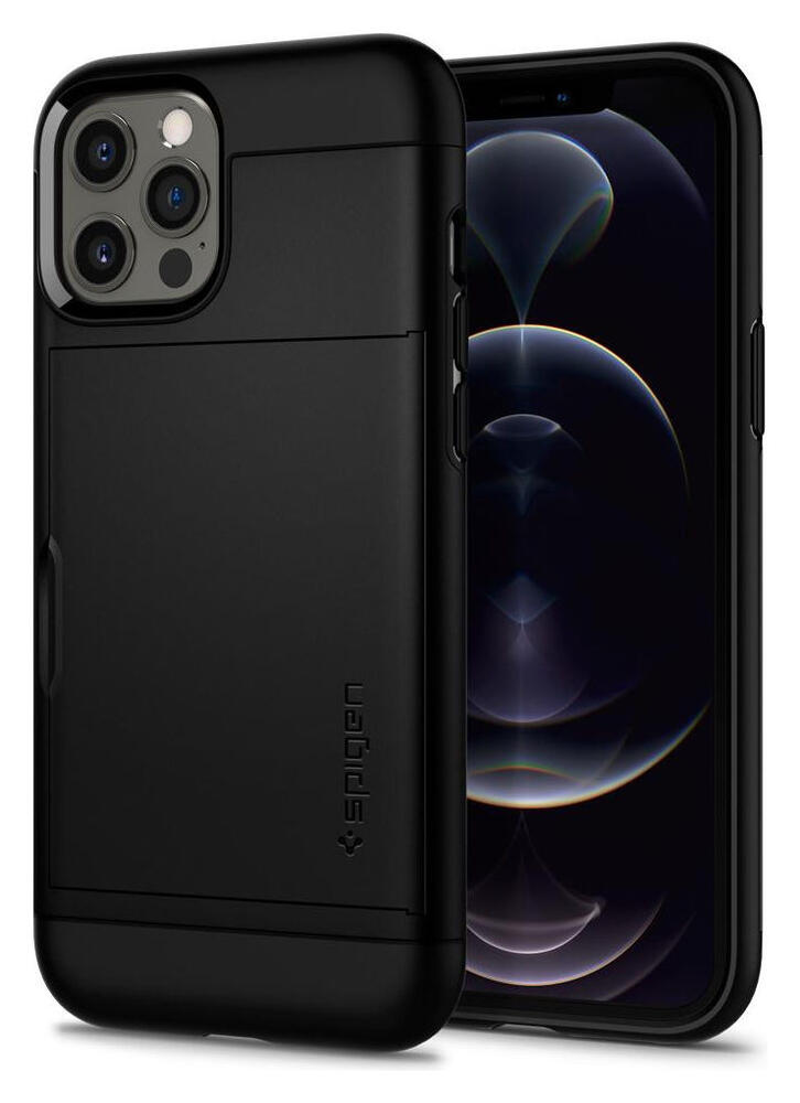 Spigen Slim Armor CS Apple iPhone 12 / 12 Pro Hoesje Zwart afbeelding 9