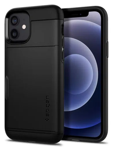 Spigen Slim Armor CS Apple iPhone 12 / 12 Pro Hoesje Zwart afbeelding 11