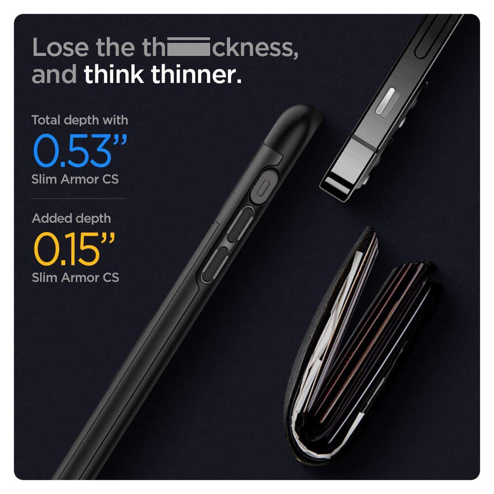 Spigen Slim Armor CS Apple iPhone 12 / 12 Pro Hoesje Zwart afbeelding 3