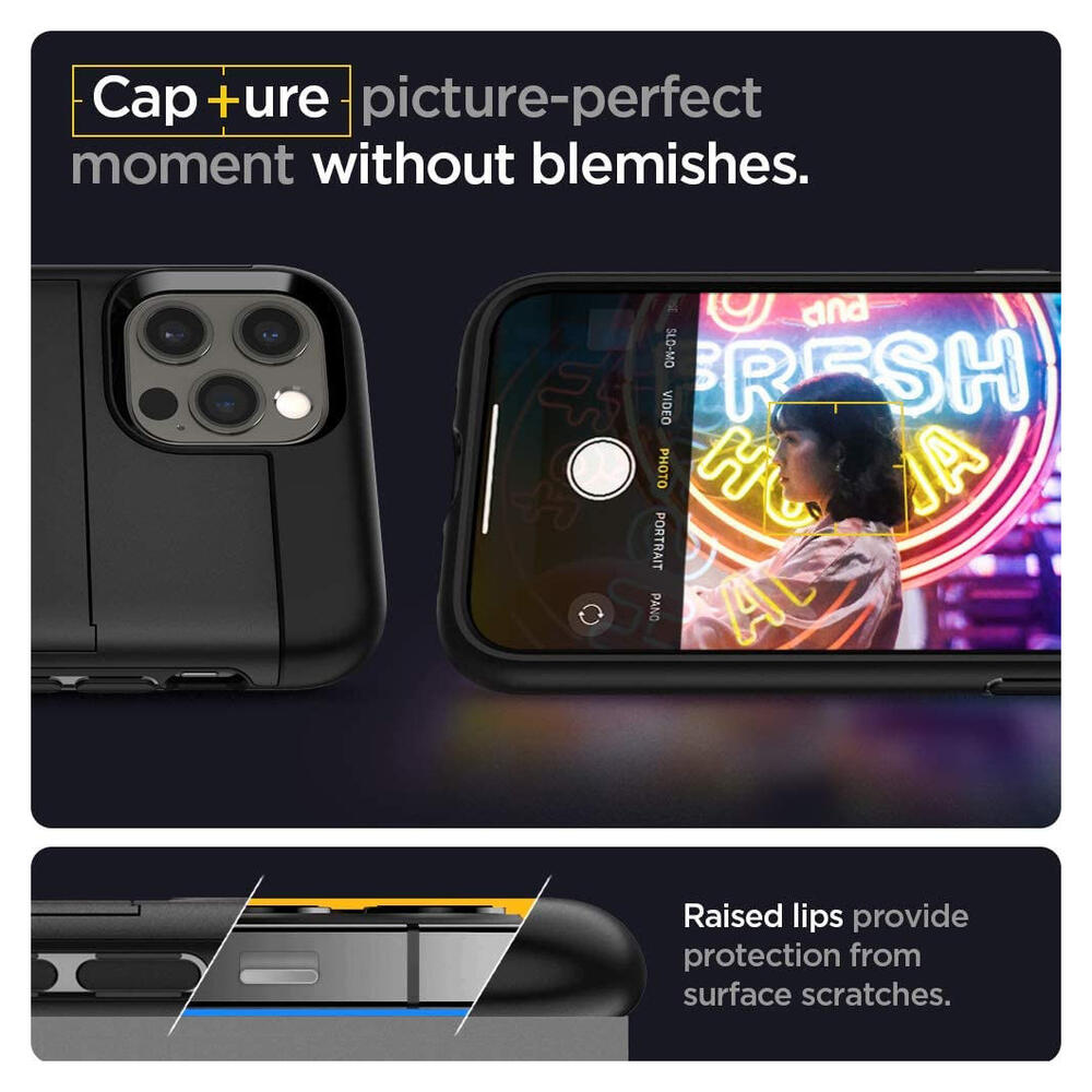 Spigen Slim Armor CS Apple iPhone 12 / 12 Pro Hoesje Zwart afbeelding 5