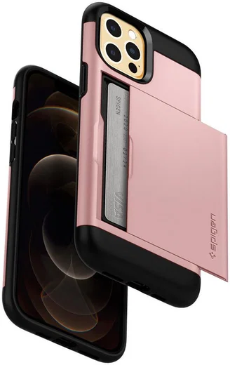 Spigen Slim Armor CS Apple iPhone 12 / 12 Pro Hoesje Roze Goud afbeelding 8