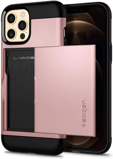 Spigen Slim Armor CS Apple iPhone 12 / 12 Pro Hoesje Roze Goud afbeelding 22