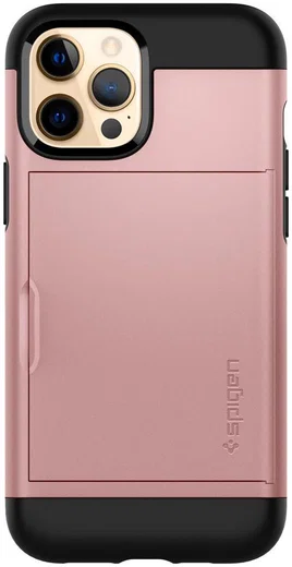 Spigen Slim Armor CS Apple iPhone 12 / 12 Pro Hoesje Roze Goud afbeelding 11