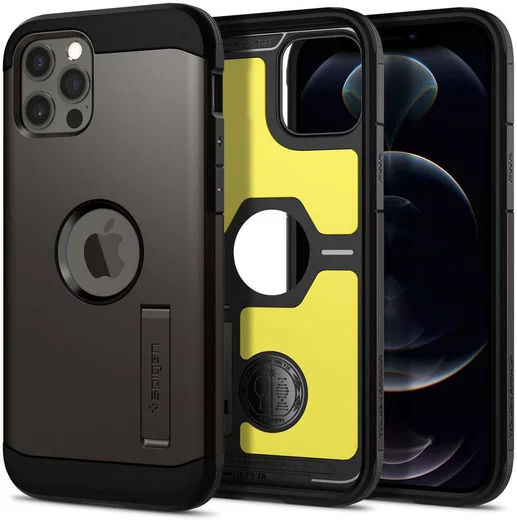 Spigen Tough Armor Apple iPhone 12 / 12 Pro Hoesje Gunmetal afbeelding 11