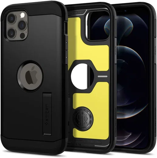 Spigen Tough Armor Apple iPhone 12 / 12 Pro Hoesje Zwart afbeelding 17