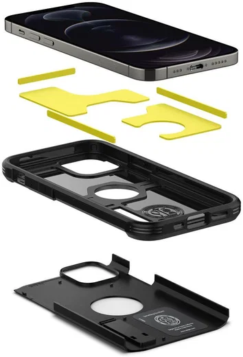 Spigen Tough Armor Apple iPhone 12 / 12 Pro Hoesje Zwart afbeelding 2