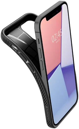 Spigen Liquid Air Apple iPhone 12 Mini Hoesje Back Cover Zwart afbeelding 2