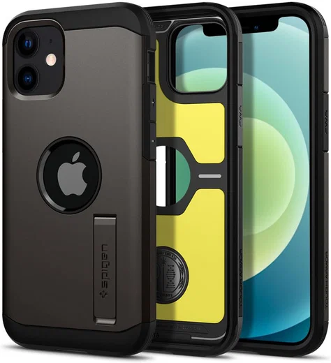 Spigen Tough Armor Apple iPhone 12 Mini Hoesje Gunmetal afbeelding 1