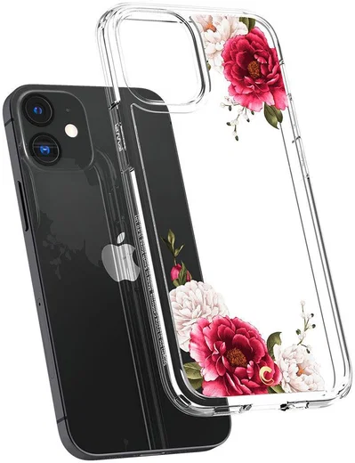 Spigen Cyrill Cecile Apple iPhone 12 Mini Hoesje Red Floral afbeelding 2