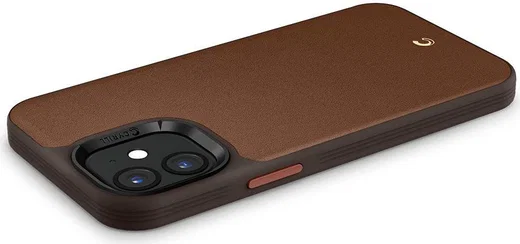 Spigen Cyrill Leather Brick Apple iPhone 12 Mini Hoesje Zwart afbeelding 5