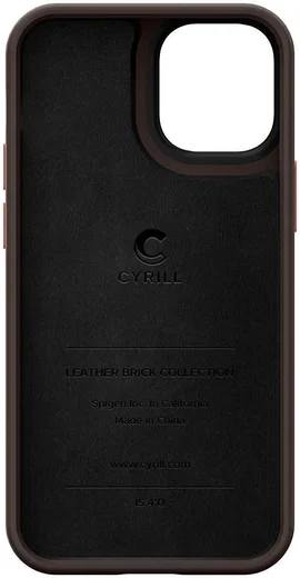 Spigen Cyrill Leather Brick Apple iPhone 12 Mini Hoesje Zwart afbeelding 8