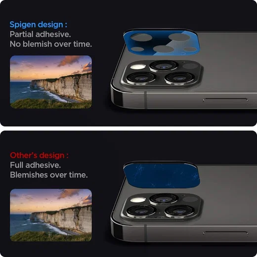 Spigen Optik Apple iPhone 12 Pro Camera Lens Protector (2-Pack) Zwart afbeelding 5