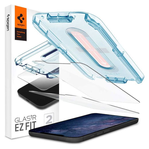 Spigen EZ Fit Glas.tR Apple iPhone 12 Mini Screen Protector (2-Pack) afbeelding 1