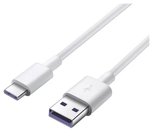 Originele Huawei Super Charge USB-A naar USB-C Kabel 5A 1 Meter Wit afbeelding 2