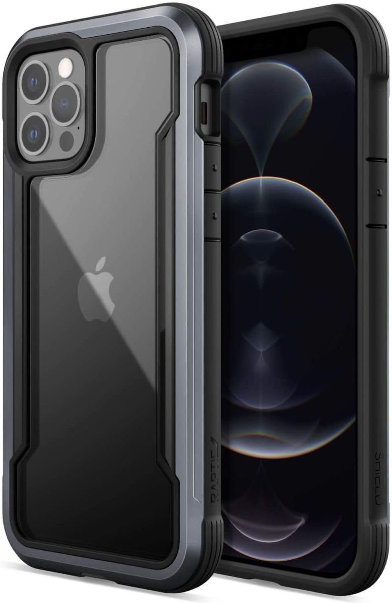 Raptic Shield iPhone 12 / 12 Pro Hoesje Militair Getest 3M Zwart afbeelding 2