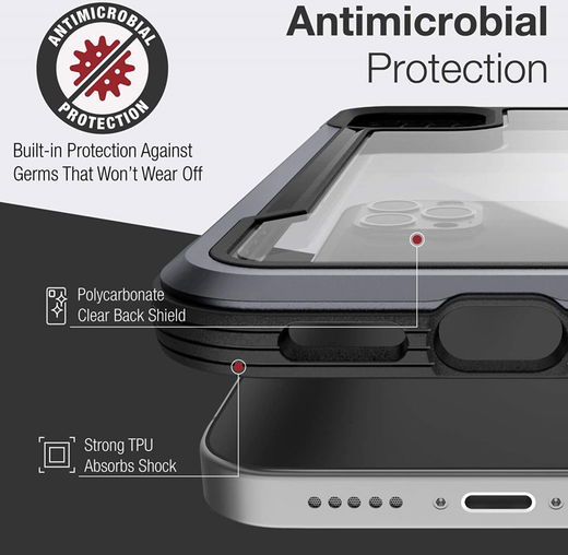 Raptic Shield iPhone 12 / 12 Pro Hoesje Militair Getest 3M Zwart afbeelding 6