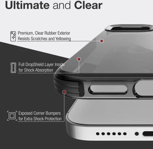 Raptic Clear Apple iPhone 12 Pro Max Hoesje Transparant/Zwart afbeelding 11