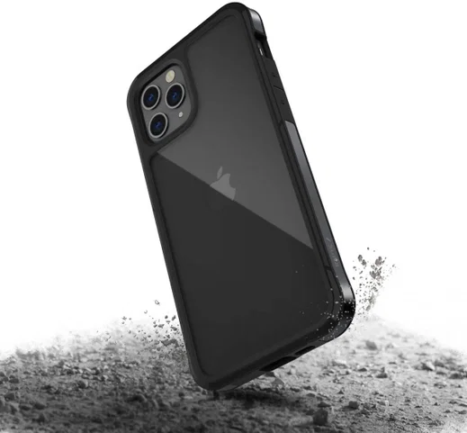 Raptic Edge Apple iPhone 12 Pro Max Hoesje Transparant Zwart afbeelding 3