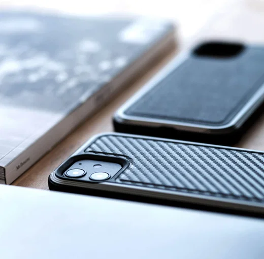 Raptic Lux Apple iPhone 12 Pro Max Hoesje Back Cover Carbon Zwart afbeelding 2