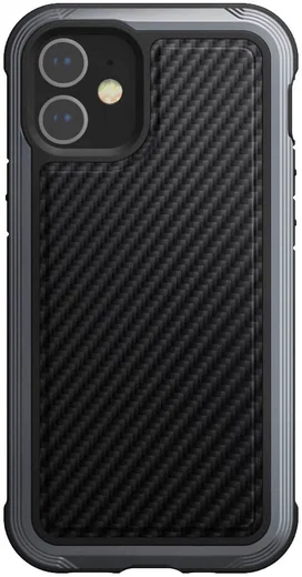Raptic Lux Apple iPhone 12 Mini Hoesje Back Cover Carbon Zwart afbeelding 1