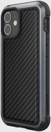 Raptic Lux Apple iPhone 12 Mini Hoesje Back Cover Carbon Zwart afbeelding 2