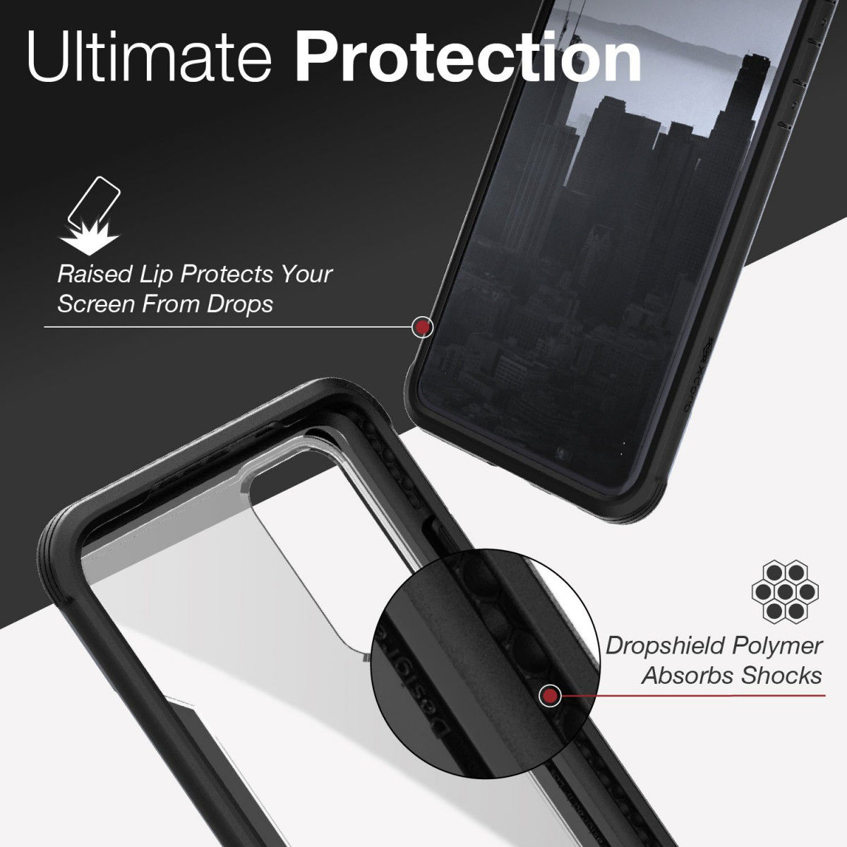 Raptic Shield Samsung Galaxy S20 Ultra Case Militair Getest Zwart afbeelding 5