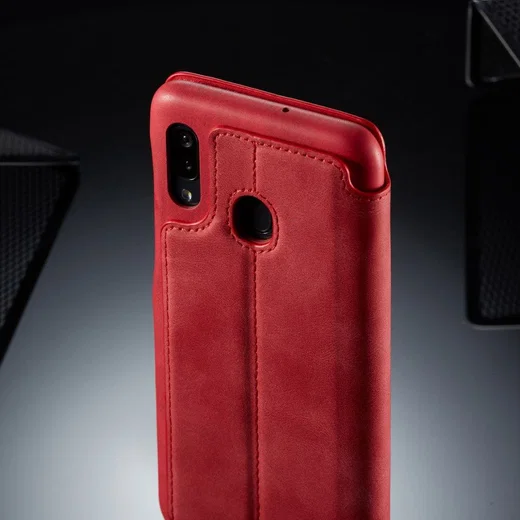 LC.IMEEKE Samsung Galaxy A20e Portemonnee Hoesje Kunstleer Rood afbeelding 6