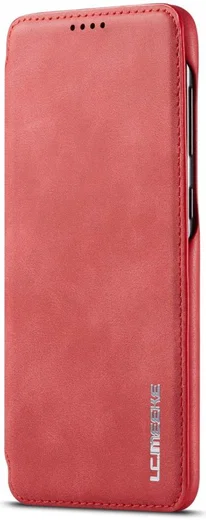 LC.IMEEKE Samsung Galaxy A20e Portemonnee Hoesje Kunstleer Rood afbeelding 8